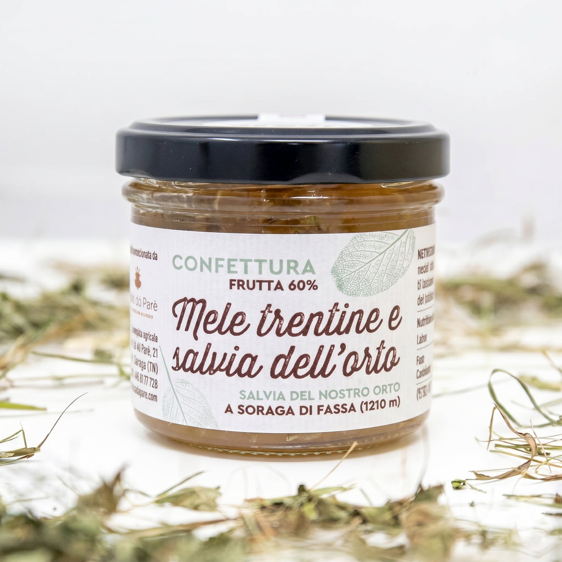 confettura-mele-trentine-salvia-orto-val-fassa Confettura di Mele Trentine e Salvia dell'Orto di Ciasa dò Parè in Val di Fassa
